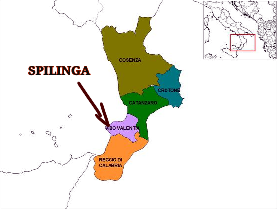 Map of Calabria esp Spilinga